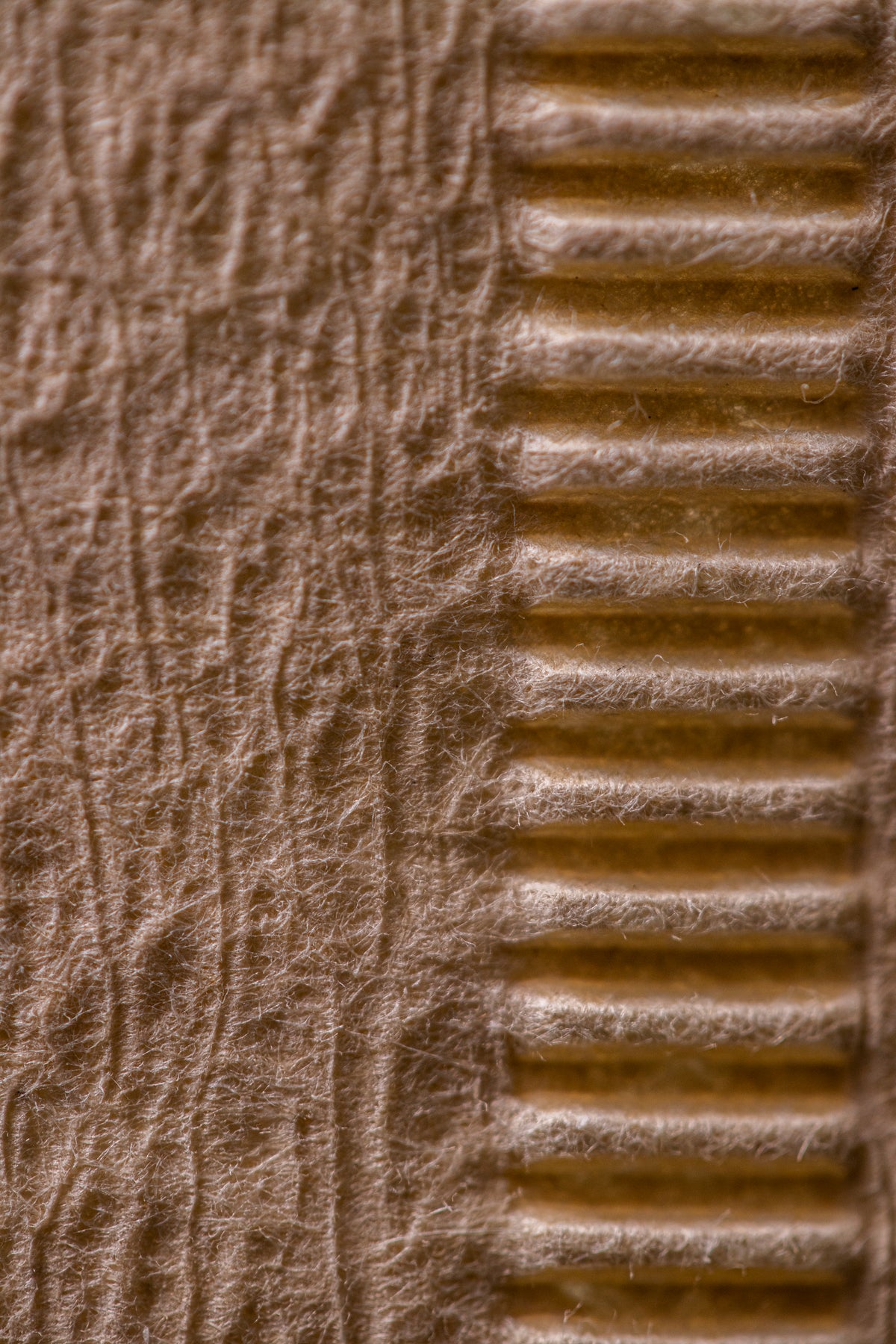 Macro detail of brown paper filters