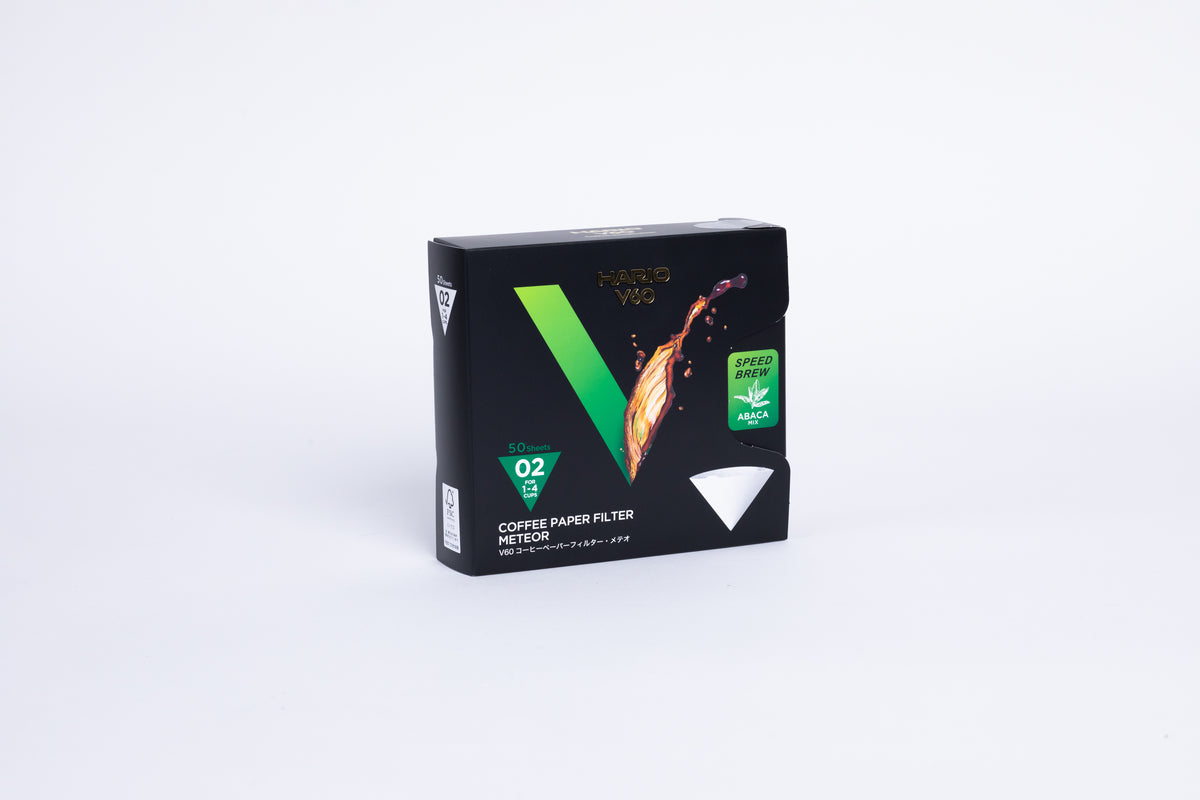 Black Box of coffee paper filters with a visible brand logo on a white background